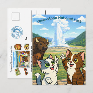 Yellowstone-Nationalpark-Postkarte Postkarte