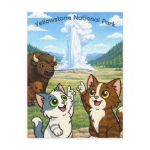 Yellowstone-Nationalpark-Postkarte