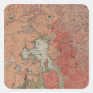 Yellowstone Nationalpark Quadratischer Aufkleber