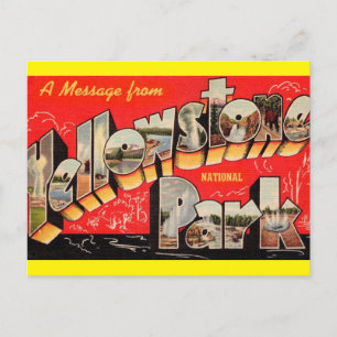 Yellowstone Nationalpark Reisen Postkarte