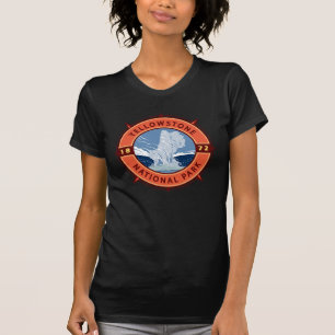 Yellowstone Nationalpark Retro Kompass Emblem T-Shirt