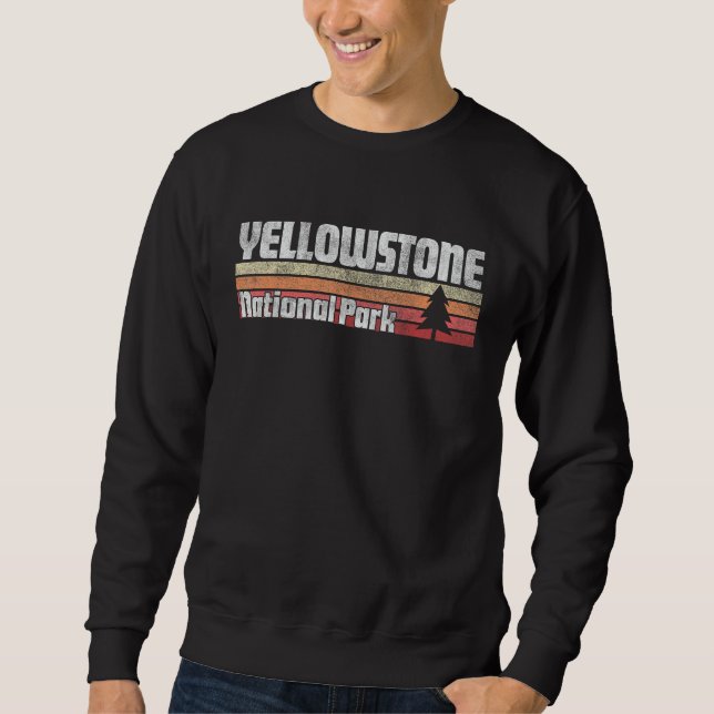 Yellowstone Nationalpark Retro Style Shirt Vintag (Vorderseite)