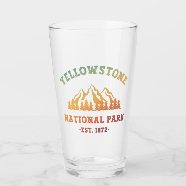 Yellowstone Nationalpark Rodelbahn Camping Glas (Vorderseite)