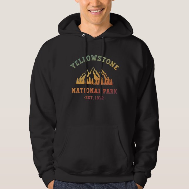 Yellowstone Nationalpark Rodelbahn Camping Hoodie (Vorderseite)