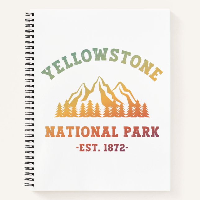 Yellowstone Nationalpark Rodelbahn Camping Notizbuch (Vorderseite)