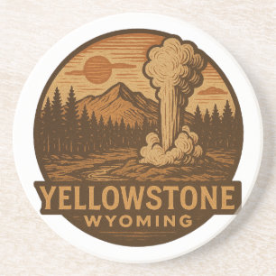 Yellowstone Nationalpark Runder Untersetzer