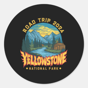 Yellowstone-Nationalpark-Rundreise 2024 Camping H Runder Aufkleber
