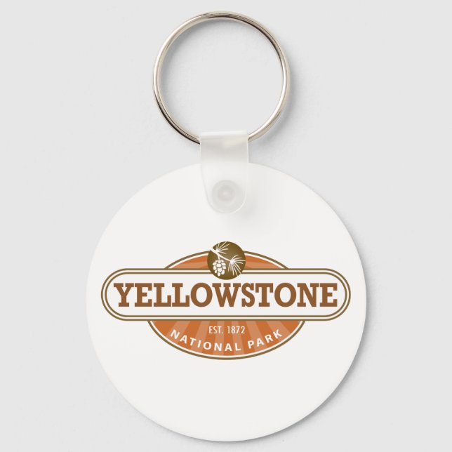 Yellowstone-Nationalpark Schlüsselanhänger (Vorderseite)
