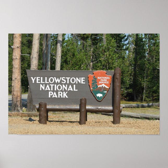 Yellowstone Nationalpark, signe, Wyoming, U.S. Poster (Vorne)