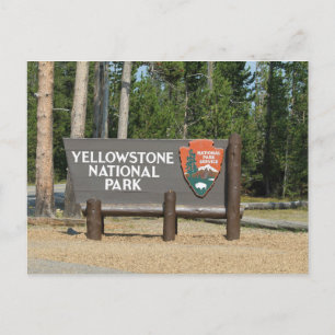 Yellowstone Nationalpark, signe, Wyoming, U.S. Postkarte