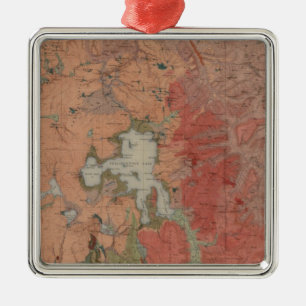 Yellowstone Nationalpark Silbernes Ornament