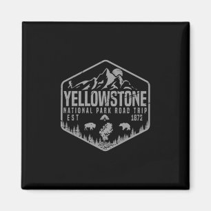 Yellowstone-Nationalpark-Souvenir-Wanderung-Famili Magnet