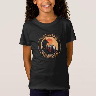 Yellowstone Nationalpark, Sunset Wolf Art, Circle T-Shirt