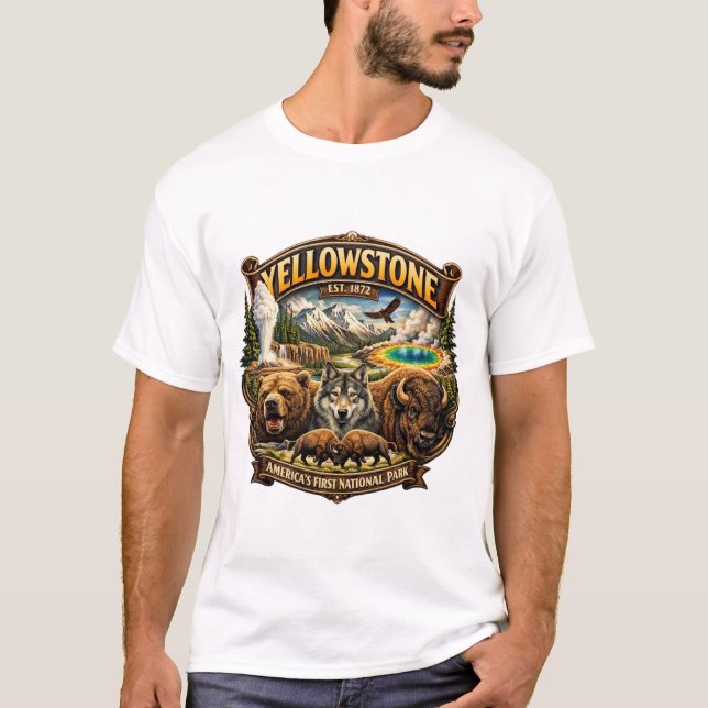 YELLOWSTONE-NATIONALPARK T-Shirt (Vorderseite)