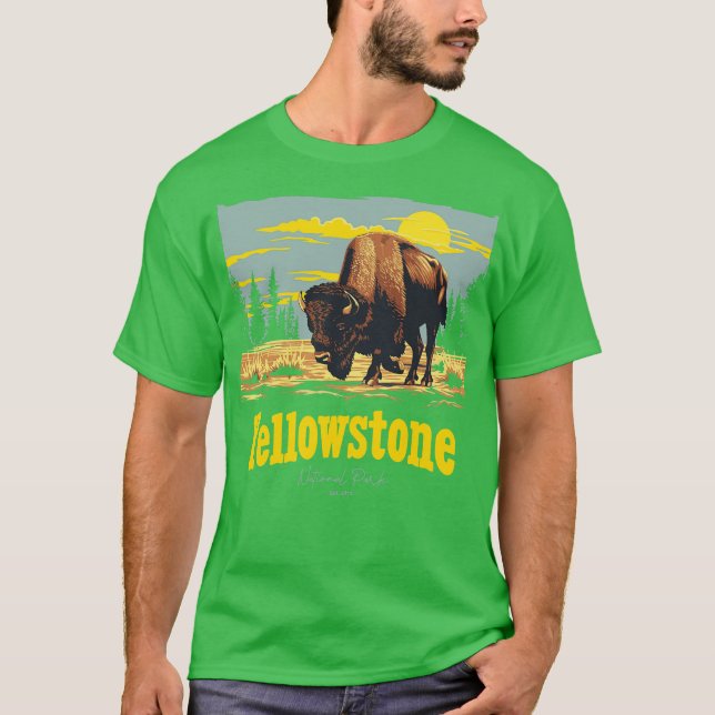 Yellowstone Nationalpark T-Shirt (Vorderseite)