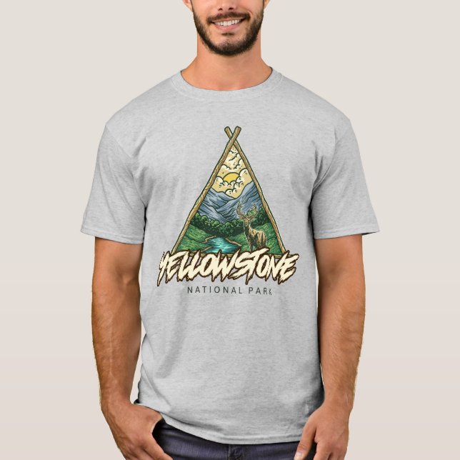 Yellowstone-Nationalpark T-Shirt (Vorderseite)