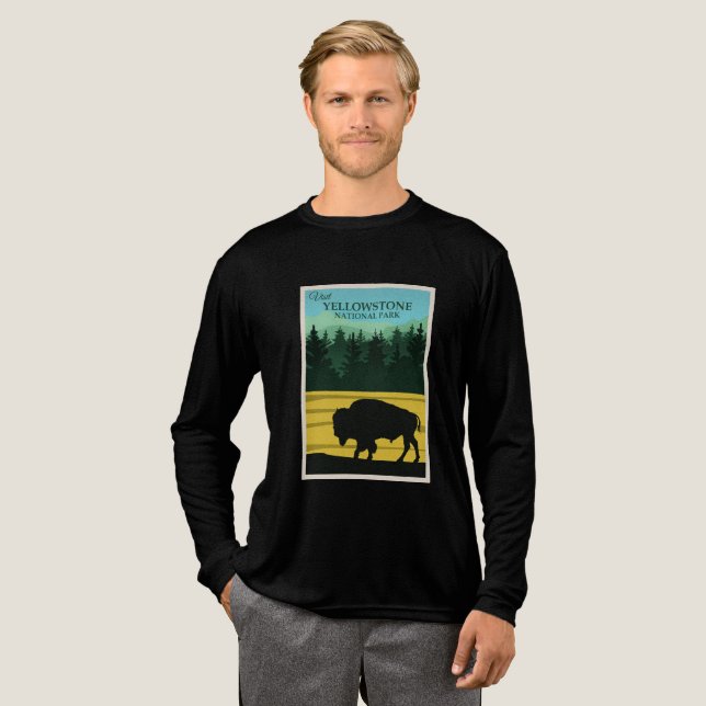 Yellowstone-Nationalpark Tri-Blend Shirt (Volle Vorderseite)