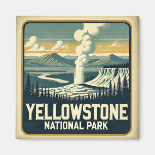 Yellowstone Nationalpark Untersetzer Magnet