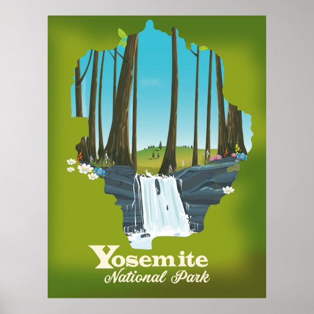 Yellowstone Nationalpark Urlaubsposter. Poster (Vorne)
