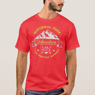 Yellowstone Nationalpark US Bison Büffel Vintage T-Shirt
