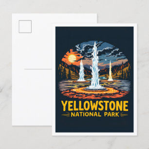 Yellowstone Nationalpark Vereinte Staaten Postkarte