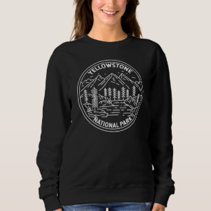 Yellowstone Nationalpark Vintag Monoline Sweatshirt