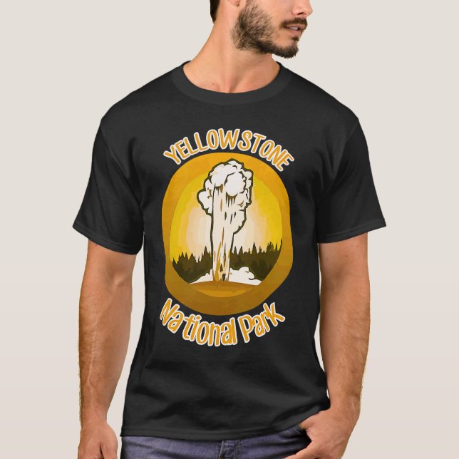 Yellowstone Nationalpark Vintag Retro Souvenir T-Shirt (Vorderseite)