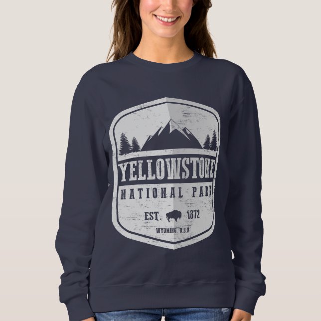 Yellowstone Nationalpark Vintag Sweatshirt (Vorderseite)