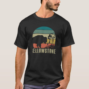 Yellowstone Nationalpark Vintage Büffel Bison T-Sh T-Shirt