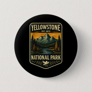 Yellowstone-Nationalpark Vintage-Patch-Emblem Wand Button