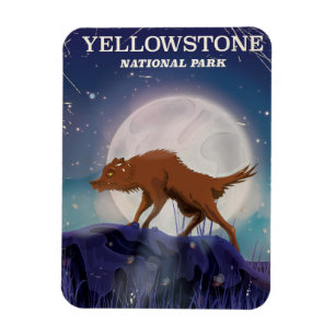 Yellowstone Nationalpark Vintage Poster Magnet