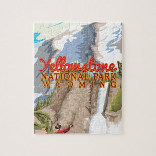 Yellowstone Nationalpark Vintage Poster Puzzle