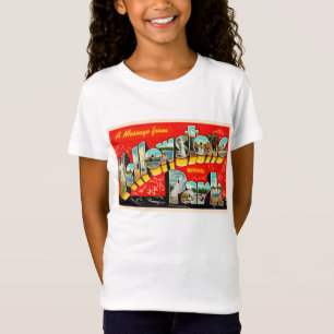 Yellowstone Nationalpark Vintage Postkarte T-Shirt