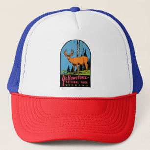 Yellowstone Nationalpark Vintage Reise Truckerkappe