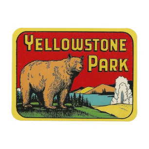 Yellowstone Nationalpark Vintage Reisemagnet Magnet