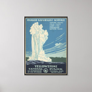Yellowstone Nationalpark Vintage Travel Poster Leinwanddruck