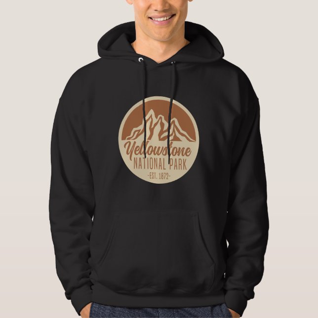 Yellowstone Nationalpark Wandern Camping Hoodie (Vorderseite)