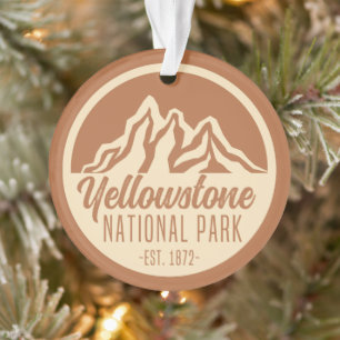 Yellowstone Nationalpark Wandern Camping Ornament