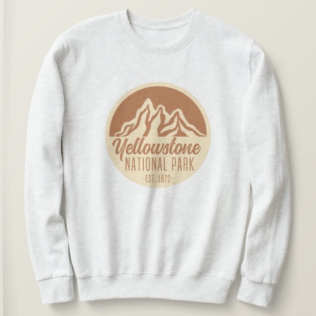 Yellowstone Nationalpark Wandern Camping Sweatshirt (Design vorne)