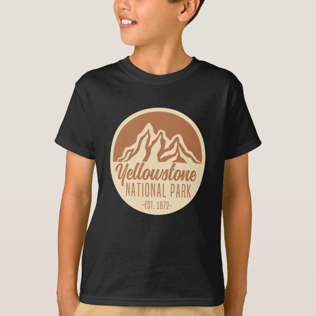 Yellowstone Nationalpark Wandern Camping T-Shirt (Vorderseite)