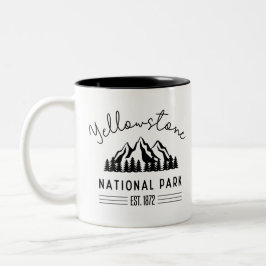Yellowstone Nationalpark Wandern Camping Zweifarbige Tasse