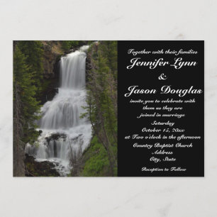 Yellowstone Nationalpark Wasserfall Hochzeit Einla Einladung