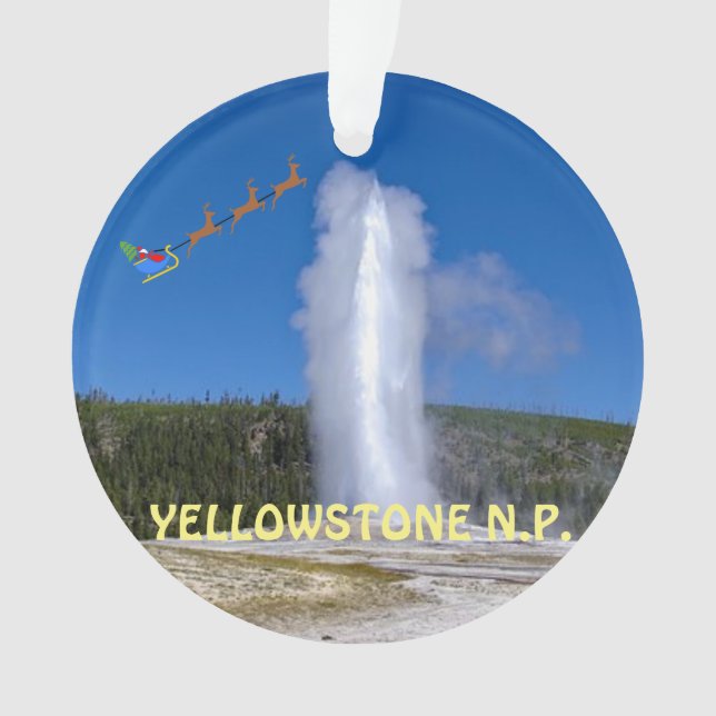 Yellowstone Nationalpark Weihnachtsschmuck Ornament (Vorderseite)