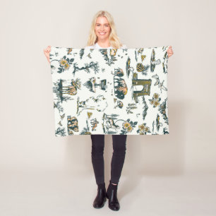 Yellowstone Nationalpark Wildlife Patches Fleecedecke