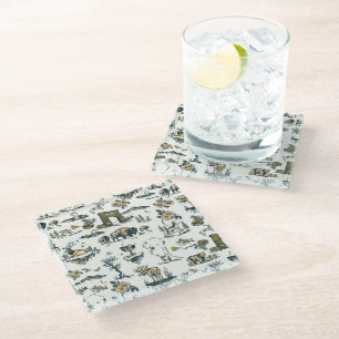 Yellowstone Nationalpark Wildlife Patches Glasuntersetzer