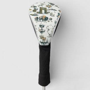 Yellowstone Nationalpark Wildlife Patches Golf Headcover