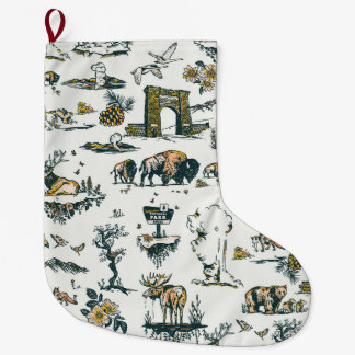 Yellowstone Nationalpark Wildlife Patches Großer Weihnachtsstrumpf