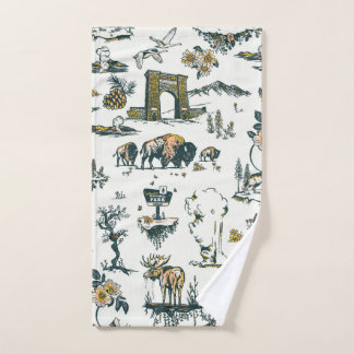 Yellowstone Nationalpark Wildlife Patches Handtuch