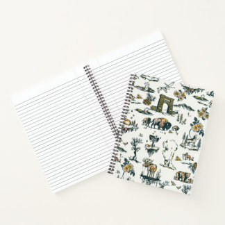 Yellowstone Nationalpark Wildlife Patches Notizbuch