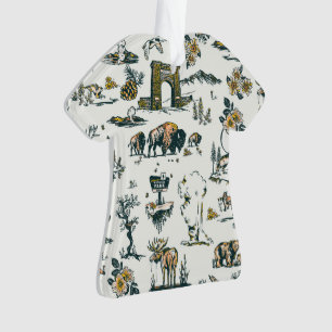 Yellowstone Nationalpark Wildlife Patches Ornament